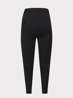 Our highly rated and expertly designed legging has an updated waist that's stretchy and supportive, and will expand with your growing baby bump. Stretch waist. Shirred upper sides. Tapered leg. CONTENT + CARE: Cotton/spandex. Wash cold; dry low. Imported plus size maternity leggings. SIZE + FIT: Model is 5'10”, size 1. 27” inseam. The best plus size women's maternity premium legging - black skinny & tapered pants in black made of premium. Maternity Bump Friendly Fitted Leggings, Fitted Bump Friendly Bottoms For Pilates, Fitted Bump Friendly Maternity Activewear, Maternity Stretch Leggings, Bump Friendly Fitted Maternity Activewear, Fitted Black Bump Friendly Leggings, Fitted Black Leggings, Bump Friendly, Stretch Maternity Bottoms Bump Friendly, Fitted Maternity Pants Bump Friendly