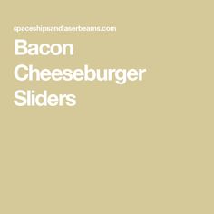 bacon cheeseburger sliders on a plate