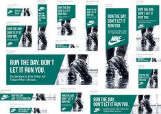 the nike ad is designed to look like they are running