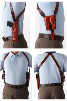 Premium VERTICAL Leather Shoulder Holster Set - www.Holsterama.com Main Haircut, Oc Fashion