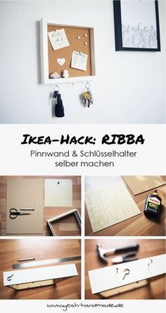 the instructions for making an ikea - hak ribba with cardboard and other items