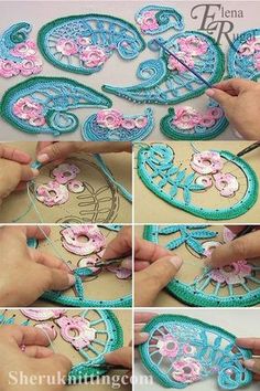 how to make an intricate doily art project with crochet and yarn - step by step instructions