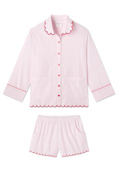 LAKE | Women | Pajamas | Primrose Stripe Lottie Shorts Set Designer Pjs, Pajama Wardrobe, Lake Pajamas, Gifts For Brides, Blair Eadie, Brides Mom, Sleepwear For Women, Atlantic Pacific, Cute Pajama Sets