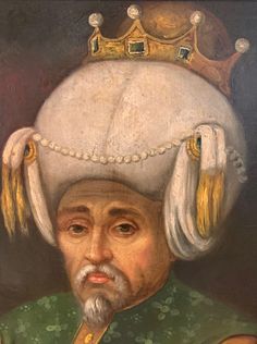 a painting of a man with a crown on his head