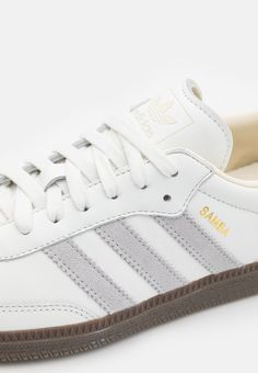 adidas Originals SAMBA OG - Trainers - core white/grey two/cream white Adidas Aesthetic, Pink Bedroom Decor, Shoe Inspo, Swag Shoes, White Adidas, White White, Cream White