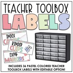 teacher toolbox labels for the classroom