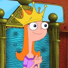 a cartoon character with a crown on her head