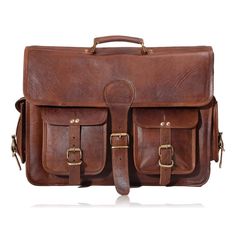 Jefferson Leather Briefcase Messenger