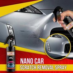 an advertisement for nano car scratch removal spray