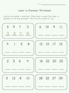 the printable worksheet for learning numbers