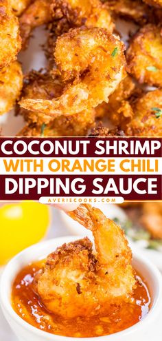 coconut shrimp with orange chili dipping sauce