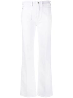 white stretch-cotton front button and zip fastening belt loops logo patch to the front two front patch pockets two rear patch pockets straight leg bootcut Velvet Flare Pants, Womens Cropped Jeans, Slim Denim, Ralph Lauren Women, Ralph Lauren Jeans, Ralph Lauren Outfits, Twill Pants, Jeans White, Jeans Bootcut