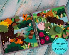 FOREST QUIET BOOK - PDF / SVG PATTERNS & TUTORIAL Buy 3 patterns and get 20% OFF! Use the promo code BELL20! https://www.etsy.com/shop/BusyKidsBook?coupon=BELL20 This unique and original pattern has detailed, easy to follow instructions that guarantee that you will create a lovely finished product. Also I'll show you step by step how to bind the pages to get a professional-looking quiet book. The pages size is 10x10 inches (25x25 cm). The FOREST pattern contains: ✔ Detailed list of materials ✔ Patterns in PDF and SVG for your cricut machine ✔ Step by step photo instructions ✔ Tutorial how to put the pages of a quiet book together SVG FILES for your cutting machine are available! Please write me and I'll send you SVG files completely free. You can also get a SEWING KIT here: https://www.ets Diy Quiet Book, Diy Busy Books, Quiet Book Pages, Montessori Books, Diy Quiet Books, Book Pattern, Toddler Christmas Gifts, Quiet Book Patterns, Toddler Quiet Book