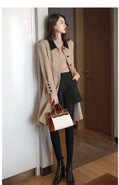 Beige winter coats luxury slim ladies long cashmere wool coat - FashionByTeresa Beige Winter Coat, Women Wool Coat, Collar Detachable, Winter Coats, Cashmere Wool, Wool Coat, Winter Coat, Wool Blend, Style Casual