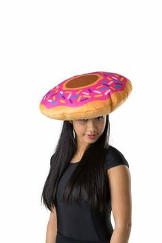 THE DOUGHNUT YOU NEED - The stuffed doughnut hat has colorful sprinkles and pink icing. The adorable hat is great for many themed parties and events. The hat makes a perfect addition to any costume and is even great on its own! COMFORTABLE AND DURABLE - The top of the costume hat measures 16" in diameter. The hat is designed to be comfortable and last through many parties and occasions. The costume is comfortable to wear and will surely be a winner for every crowd. TOP QUALITY AND DESIGN - The p Stuffed Doughnut, Kids Donut Party, Donut Costume, Donut Hat, Doughnut Party, Candy Themed Party, Hat For Kids, Pink Icing, Creative Costumes