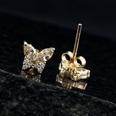 Solid 14k Yellow Gold Marquise-Shaped Diamond Beautiful Butterfly Stud Earrings Unisex Jewelry EAMJ-1499 14k Gold Studs. Minimalist Butterfly Studs. Diamond Stud Earrings. 14k Gold Jewelry. Fashion Studs Earrings. Unisex Stud Earrings. Pave Diamond Earrings. 6x6 MM Earrings Size Approx. Always. * Apply lotion, cosmetics, hairspray, and perfume before dressing in jewelry. * When undressing, wipe each piece with a clean soft cloth to remove oils and perspiration. * Store in a fabric-lined box, sep Gold Diamond Earrings Stamped 14k For Wedding, Yellow Gold Diamond Earrings For Wedding, Wedding Yellow Gold Diamond Earrings 14k, Wedding White Gold Diamond Earrings Stamped 14k, Yellow Gold Cubic Zirconia Earrings Stamped 14k, 14k Gold Diamond Earrings As A Gift, 14k Stamped Diamond Earrings As Gift, 14k Gold Stamped Wedding Earrings, Minimalist Butterfly