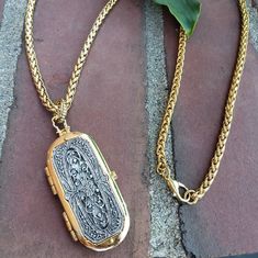 Antiquities Couture Heirloom Two Tone Vinaigrette Pendant Locket Neckl – 1928 Jewelry Victorian Era Women, Vintage Necklace Antiques, 18th Century France, Random Story, Victorian Locket, Pendant Locket, Womens Jewellery, Antique Locket, 1928 Jewelry