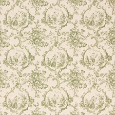 an old wallpaper with green and white designs