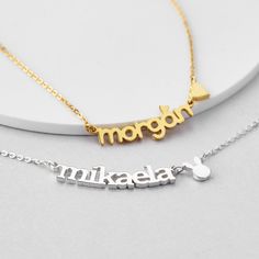 "This stunning sterling silver kid name necklace is so cute and your baby child will sure to love this sweet personalized necklace with a lovely charm of your choice, making a great gift for special little one. ► PERSONALIZED KID NAME NECKLACE WITH CHARM * Pendant is approx. 17/64 inch - 3/8 inch in height. * Character limits: 12 characters * Regardless of whether you enter uppercase or lowercase letters, they will appear in lowercase. ► HOW TO ORDER & ADD PERSONALIZATION - Select your prefe Toddler Necklace, Flower Girl Necklace, Grandmother Jewelry, Handwriting Bracelet, Girls Necklace, Niece Gifts, Mother In Law Gifts, Kids Necklace, Girl Jewelry