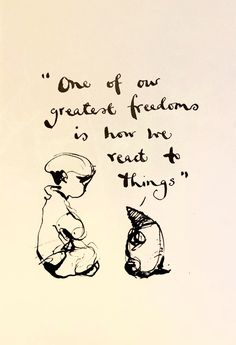 an ink drawing of two babies sitting next to each other with the words, one of our greatest friends is how we treat things