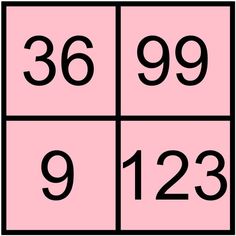 the number 6 is shown in black and white, with numbers on pink squares behind it