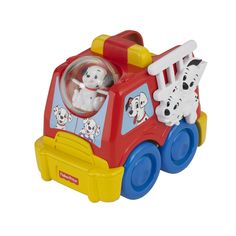 a small toy truck with dogs on it