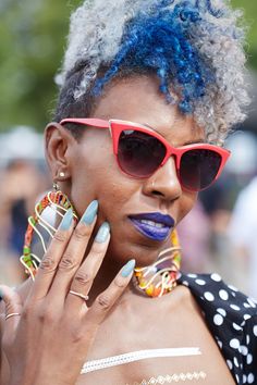 Afropunk Street Style 2015 Punk Festival, Street Style 2015, Lil Black, Popsugar Beauty