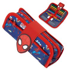 Marvel Boys Pencil Case Spiderman Pencil Cases for Kids with Stationery SPIDERMAN PENCIL CASE - get the little ones ready for school with this cool Spiderman pencil case with stationery included WHAT'S INCLUDED - this filled pencil case includes 8 colouring pencils, HB pencil, pen, ruler, eraser and multiple compartments SPIDERMAN GIFTS - looking for cool Spiderman gifts for boys? This kids pencil case is ideal for back to school, birthday or stocking filler for kids OFFICIAL MARVEL - this Spide Spiderman School Supplies, Spiderman Stationary, Spiderman Clothes, Spiderman Merchandise, Cool Spiderman, Boys Pencil Case, Small Pencil Case, Marvel Merch, Spiderman Stuff