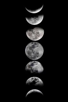 the phases of the moon are shown in this screenshote screen shot from an iphone