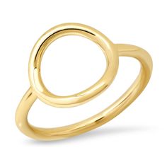 With delicate charm, the dainty open circle design of this elegant gold ring is an artistic expression of hopes and dreams! Its circular opening encourages the flow of enrichment and love to and from the wearer, while also adding the perfect dash of geometric style. Created lovingly by a solo jewelry art crafter in a studio in California, this pure 18K gold ring is one-of-a-kind with its own subtle markings of handcrafted artistry. The one hope is that you feel amazing the moment you slide it on Modern Gold Stackable Rings, Yellow Gold Open Circle Ring For Gift, Modern Round Rings In Recycled Gold, 14k Gold Open Circle Rings, Modern Gold Open Circle Ring, Modern Open Circle Jewelry With Ring Detail, Modern Circular Jewelry With Ring Detail, Modern Open Circle Promise Ring, Yellow Gold Open Circle Halo Jewelry