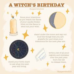 A WITCHES BIRTHDAY // A few ways to celebrate your birthday as a witch | Witch spirituality, Witch spell book, Wiccan magic Witches Birthday, Ways To Celebrate Your Birthday, Magia Das Ervas, Eclectic Witch, Wiccan Spell Book