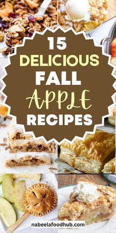 15 delicious fall apple recipes with text overlay