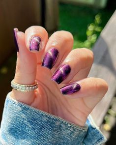 20+ Dark Purple Nail Ideas to Elevate Your Style Game - WomenSew Dark Purple Nail Ideas, Dark Purple Nail Designs, Purple Nail Ideas, Dark Purple Nails, Purple Nail Designs, Purple Nail, Nail Inspiration, Purple Nails, Elevate Your Style