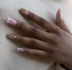 Medium Length Nails, Acrylic Nail Designs Classy, Length Nails, Colored Acrylic Nails, Girly Acrylic Nails, French Tip Acrylic Nails, Glow Nails, French Acrylic Nails, Short Square Acrylic Nails