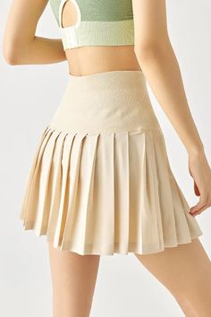 Fibflx Women's Athletic Pleated Tennis Skirt Pleated Tennis Skirt, Hidden Pocket, Tennis Skirt, Game Changer, Athletic Women, Step Up, Modern Woman, Tennis, Off White