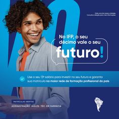 a man holding a laptop computer in his hands with the words futuro on it