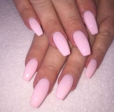 Baby Pink Acrylic Nails, Light Pink Acrylic Nails, Nails Grunge, Matte Pink Nails, Bright Pink Nails, Baby Pink Nails, Pink Nail, Beauty Advice