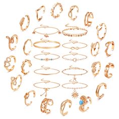 PRICES MAY VARY. TOE RINGS AND ANKLE BRACELETS SETS--Ten Anklet And Twenty Toe Rings, Including Beaded Anklet, Infinity Anklet, Starfish Anklet, Leaf Anklet, Arrow Toe Ring, Feather Toe Ring, Leaf Toe Ring, Simple Band Tail Rings, Snake Toe Ring And So On. There Are Three Colors To Choose From, Containing Gold Anklet And Toe Ring, Rose Gold Anklet And Toe Rings, Silver Anklet And Cute Toe Ring. Various Styles Are Enough To Meet Your Dressing Needs. HIGH QUALITY MATERIAL--These Ankle Bracelets An Toe Rings Silver, Rings Snake, Infinity Anklet, Bracelets Sets, Rose Gold Anklet, Toes Ring Silver, Starfish Anklets, Gold Toe Rings, Cute Anklets