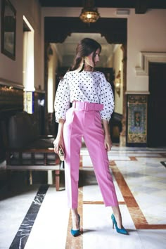 Mode Prints, Zara Trousers, Pink Pants, 가을 패션, Looks Style, Mode Inspiration