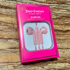 Brand: Juicy Couture Size: 3.5mm Headphone Jack Color: Pink Condition: Brand New With Original Packaging Same Day Shipping Via Usps Juicy Couture Pink Wired Earbuds Juicy Couture Clothes, Wired Earbuds, Juicy Couture Purse, Juicy Couture Accessories, Baddie Tips, Trashy Y2k, Couture Accessories, Girly Bags, Pink Accessories