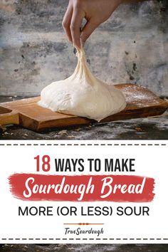 I love super sour sourdough, but my kids like sourdough less sour. Learn how to make sourdough more (or less) sour in more than 15 different ways. #truesoudough #sourdough #sourdoughbread #sourdoughflavor #bread Sourdough Hydration, Sourdough Tips, Dough Starter Recipe, Sourdough Starters, Sourdough Breads, Easy Sourdough Bread Recipe