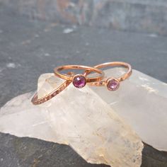 Sapphire Stacking Ring, Magenta, Purple/Pink, 14kt Rose Gold, Rose Cut, Conflict Free, Unique Sapphire, Stacking Ring (cr360) 14k Rose Gold Stackable Rings With Bezel Setting, Pink Sapphire Stackable Jewelry As A Gift, Stackable Pink Sapphire Jewelry As A Gift, Hammered Rose Gold Stackable Rings As Gift, Stackable Pink Sapphire Jewelry Gift, Rose Gold Stackable Sapphire Ring, Stackable Rose Gold Sapphire Ring, Rose Gold Stackable Rings With Pink Sapphire For Anniversary, Rose Gold Jewelry With Bezel Set Pink Sapphire