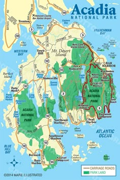 a map of the acadia national park