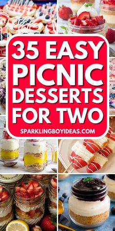 Picnic desserts to adore! Explore easy picnic dessert recipes like no-bake summer desserts, picnic-friendly cheesecakes, and portable desserts for picnics. Delight in summer fruit pies, berry crumbles, and picnic lemon tarts. Try our mason jar desserts for picnics or picnic dessert skewers. Cater to all with vegan picnic dessert ideas, fruit skewers, and other picnic treats. Don’t forget mini desserts for outdoor dining and picnic cookie recipes that kids will love. Also, try our berry desserts. Desserts For Picnics, Easy Picnic Desserts, Picnic Dessert Ideas, Picnic Dessert Recipes, Portable Desserts, Summer Picnic Desserts, Picnic Treats, Desserts For Two, Picnic Dessert