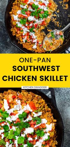 one pan southwest chicken skillet is an easy and healthy meal