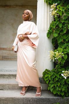 Layla Satin Wrap Skirt - Champagne — Très Belle Prints | Luxury Modest Fashion Luxury Elegant Full Wrap Skirt, Luxury Elegant Wrap Skirt, Chic Luxury Wrap Skirt, Chic Long Silk Wrap Skirt, Luxury Beige Wrap Skirt For Women, Satin Wrap Skirt, Satin Skirt Outfit, Wrap Maxi Skirt, Modest Skirts