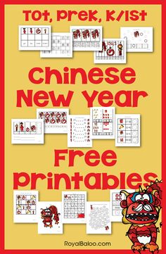 chinese new year free printables for kids to practice their language and writing skills