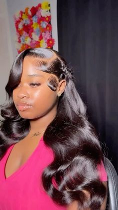 Wigs For Back To School, Cute Simple Wig Hairstyles, Wigs Ideas Black Women, Side Part Lace Front With Fishtail Braid, Cute So In Hairstyles, Hairstyles For Quick Weave, Hairstyles For Senior Pictures Black, Back To School Hairstyles Bundles, 24 Inch Wig Hairstyles