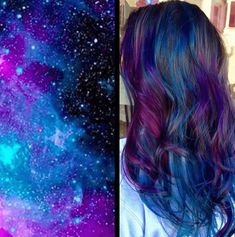 Purple And Blue Hair, Dyed Hair Ombre, Space Hair, Short Dyed Hair, Dyed Hair Pastel, Pink Hair Dye, Dyed Blonde Hair