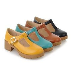 Item Title Specifications: Womens T-strap Candy Lolita Mid Heel Oxford Mary Jane New Pumps Shoes Plus Size * Color Category: Black,Blue,Brown and Yellow * Heel Height:1.6 inches(4cm) * Available Sizes: UK2.5-8/US 5-10.5/Euro 35-43 * Material:PU Leather Pls Check Size Chart First When You Choose The Item Size. US Size UK Size Euro Size AU Size 4.5 2.5 35 3 5 3 36 4 6 4 37 5 7 5 38 6 8 6 39 7 9 7 40 8 9.5 7.5 41 8.5 10 8 42 9 10.5 8.5 43 9.5 Payment 1. We accept PAYPAL only. 2. Payment must be mad Heel Oxfords, 70s Shoes, Oxford Shoes Heels, Oxford Shoes Outfit, Look Formal, Womens Mary Janes, Cuban Heels, Oxford Heels, Mary Jane Pumps